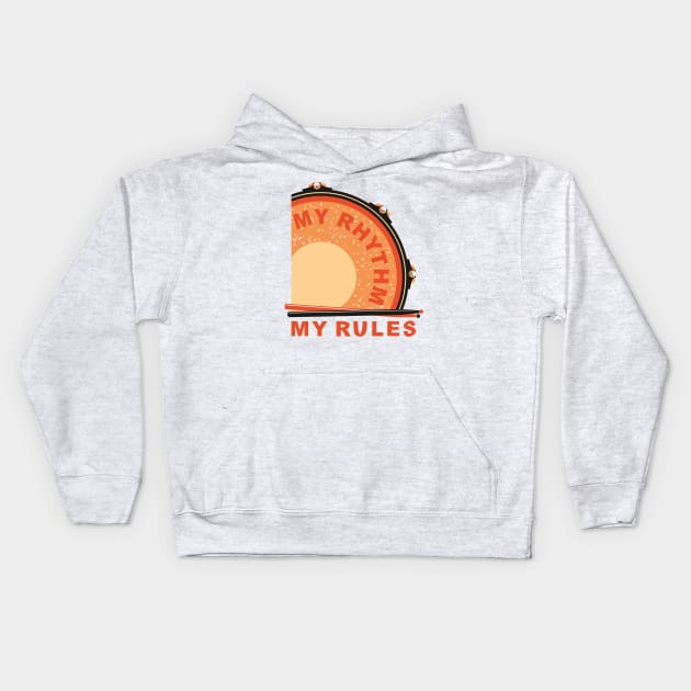 My Rhythm My Rules Kids Hoodie by lents